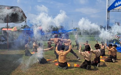 Penampilan Ekstrakurikuler Pramuka pada Acara Haflah Yayasan